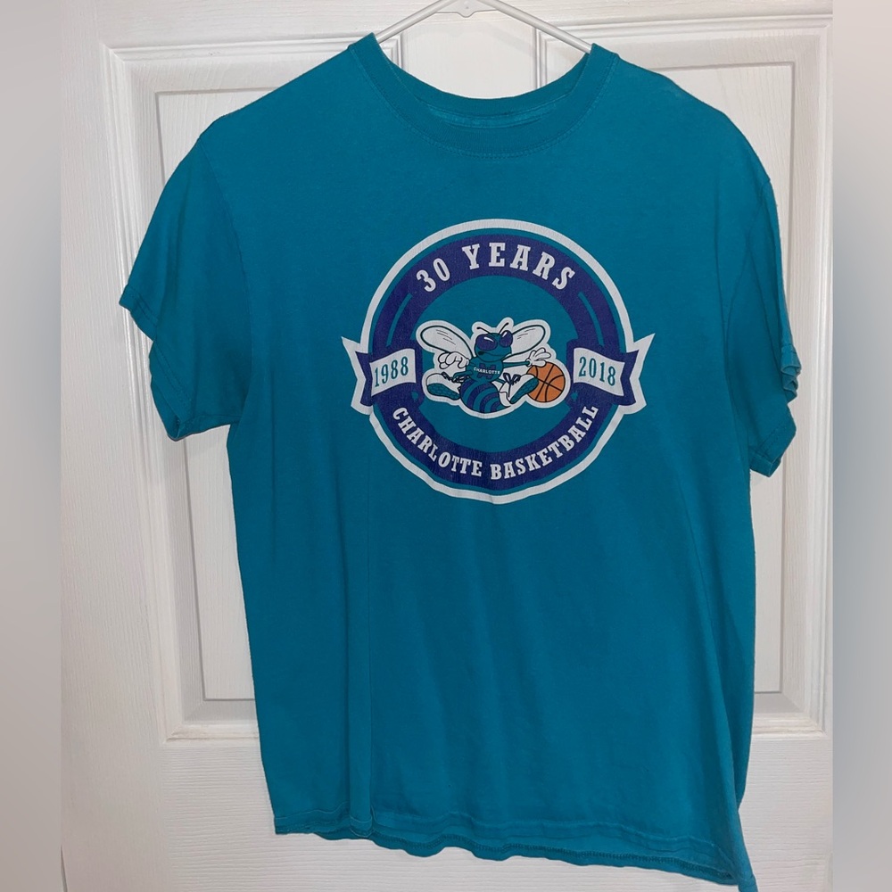 Charlotte Hornets Teal Shirt Medium 30 Year Anniversary